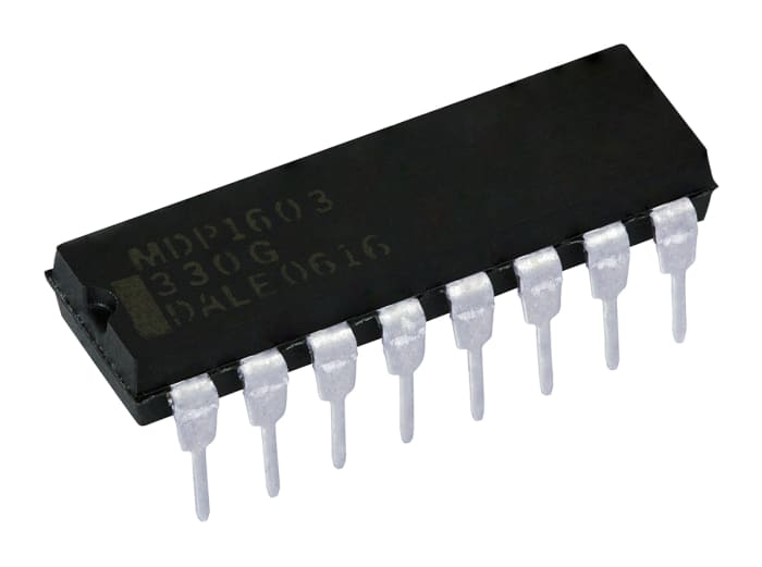 Vishay, MDP 100kΩ ±2% Isolated Resistor Array, 8 Resistors, 1.92W total, DIP, Through Hole