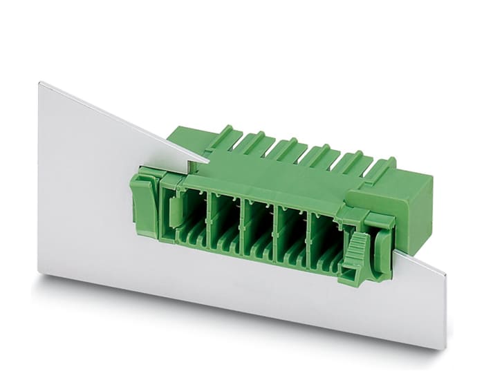 Phoenix Contact, 7.62mm Pitch, DFK-PC 5/ 7-G-7.62, 7 Way, Right Angle, Pluggable Terminal Block, Feed Through Header,