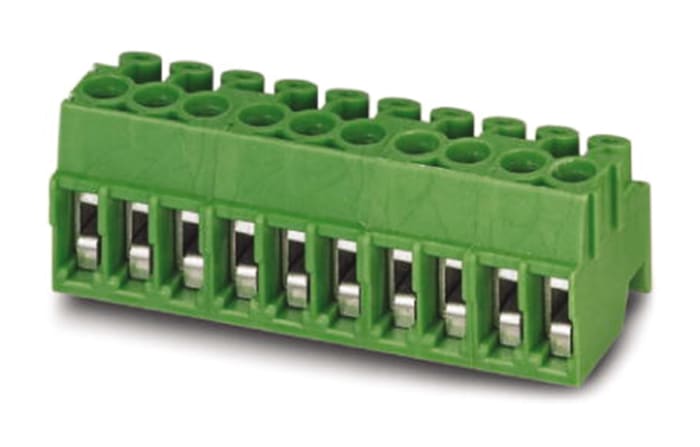 Phoenix Contact 3.5mm Pitch 4 Way Pluggable Terminal Block, Screw Termination