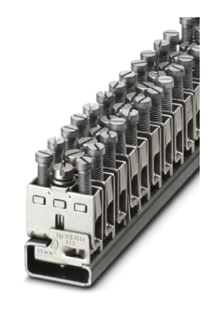 Phoenix Contact SLK10-EX Series Sliver Earth Block, Single-Level, Screw Termination