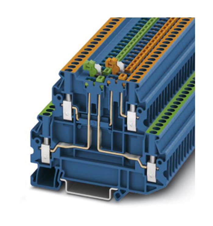 Phoenix Contact 3044671 UTT Series Blue, Double-Level, Screw Termination