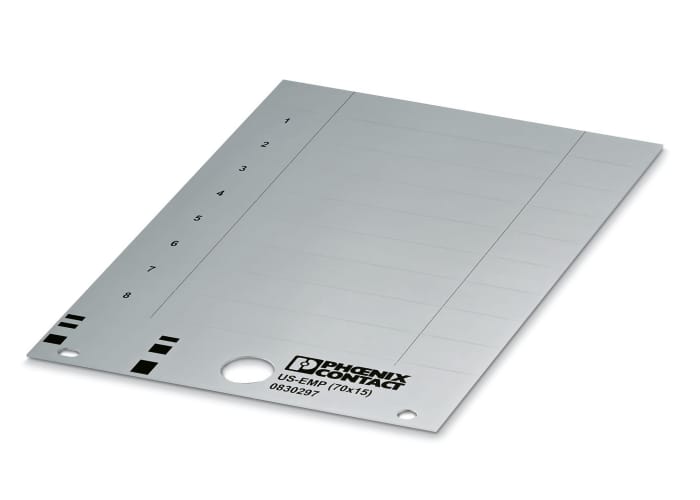 Phoenix Contact, US-EMP Plastic Terminal Block Marker for use with Terminal Block