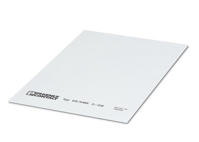 Phoenix Contact, ES/KMK 3-GB Polyethylene Foil Marker Strip for use with Terminal Block