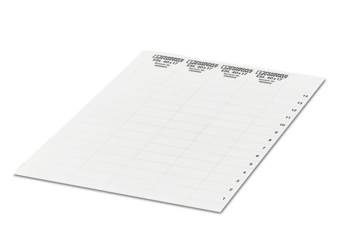 Phoenix Contact, ESL 40X17 Polyamide Marker Strip for use with Terminal Block