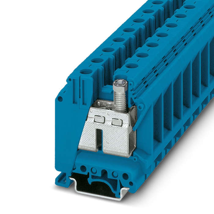 Phoenix Contact 3048072 UK 35-IB BU Series Blue, 0.75 → 50mm², Single-Level, Screw Termination