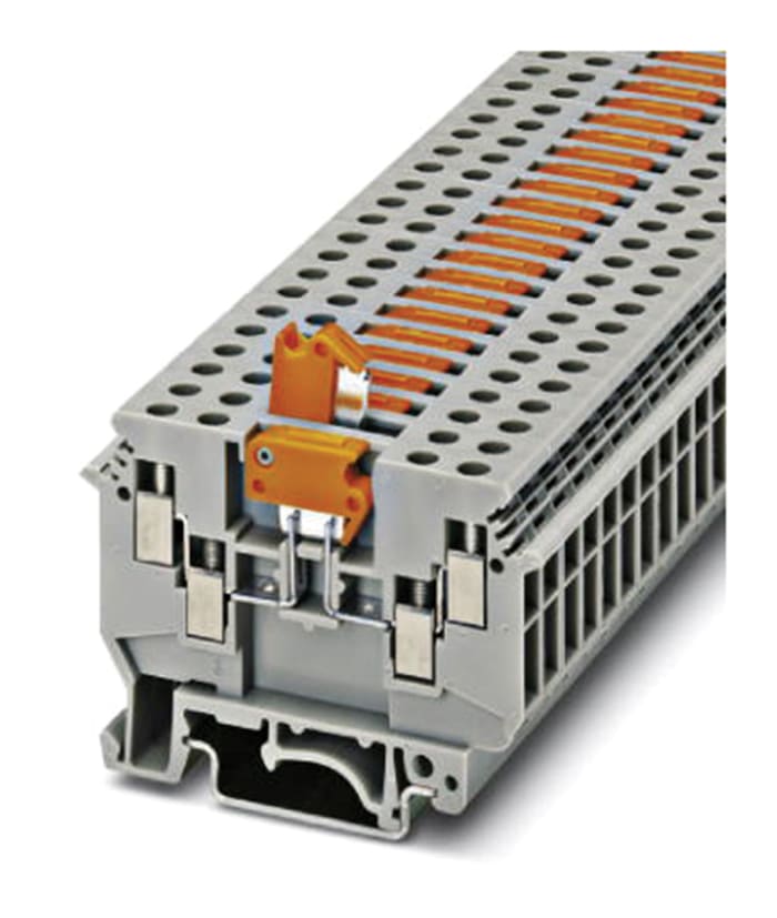 Phoenix Contact UDK 4-MTK-P/P RD Series Red Knife Disconnect Terminal Block, 0.2 → 6mm², Single-Level, Screw