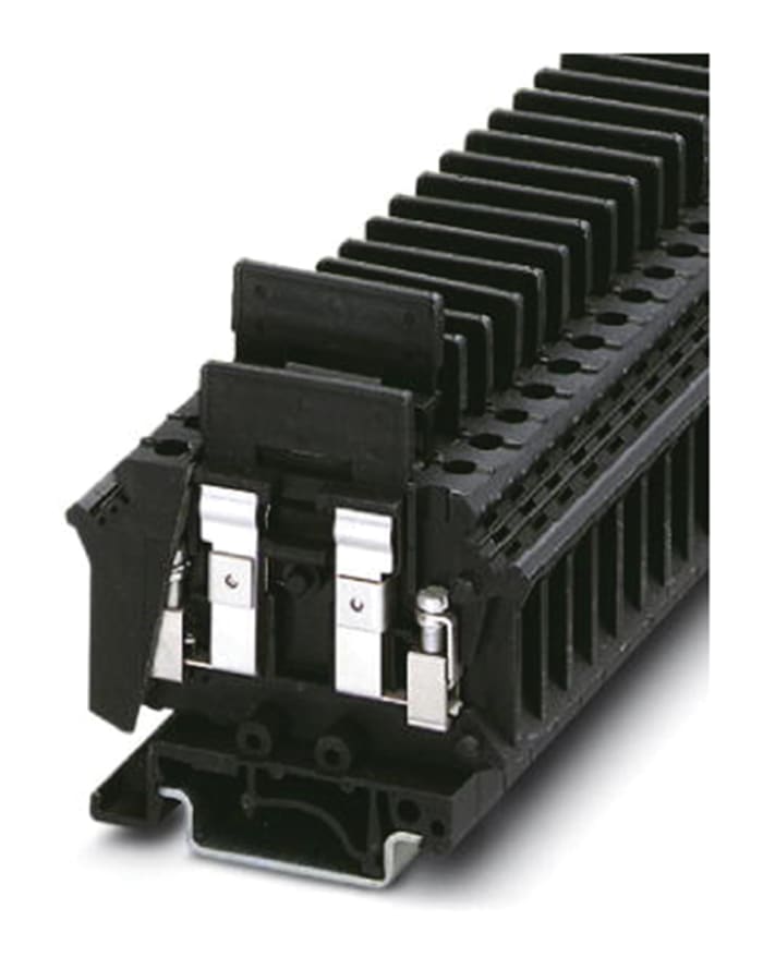 Phoenix Contact 3118520 UK-SILED24 BK Series Black, 1-Level, Screw Termination, Fused