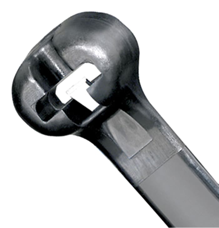 Panduit Cable Tie, Locking Cable Tie, 305mm x 4.7 mm, Black Nylon, Pk-100
