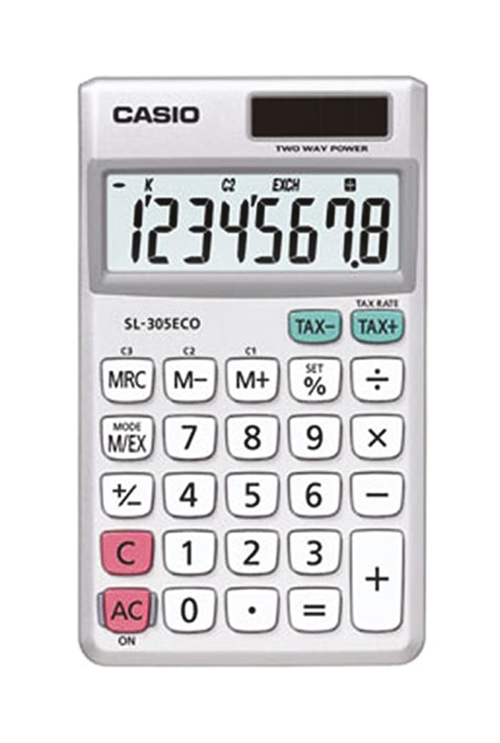 Casio Battery & Solar Powered Pocket Calculator