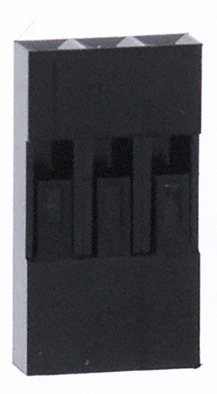 Amphenol ICC, Mini-PV Female Connector Housing, 2.54mm Pitch, 3 Way, 1 Row