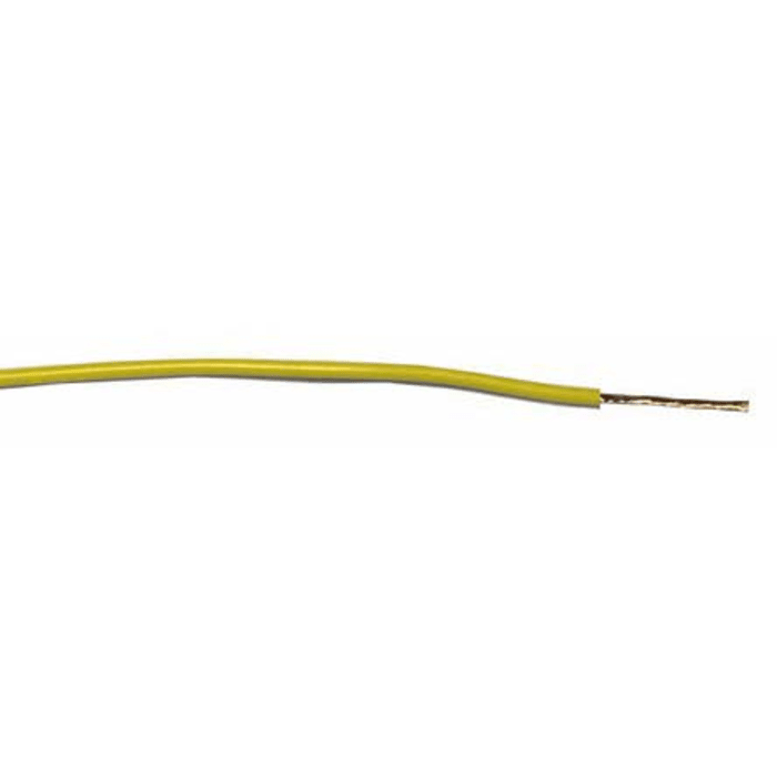 RS PRO Yellow 0.75 mm² Equipment Wire, 18 AWG, 24/0.2 mm, 500m, PVC Insulation