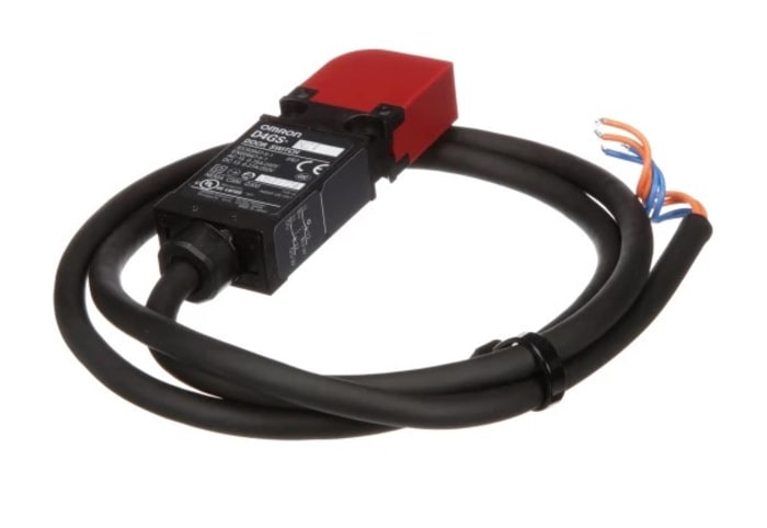 Interruptor de Bloqueo de Seguridad Omron D4GS-N2T, Cable, 2, 2NC, 2,5 A, 240V, 250V, 1 NC, 1 NC, Plástico, Llave,