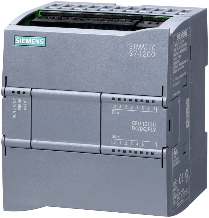Siemens SIMATIC S7-1200 Series PLC CPU for Use with SIMATIC S7-1200 Series, 20.4 → 28.8 V Supply, Digital, Relay