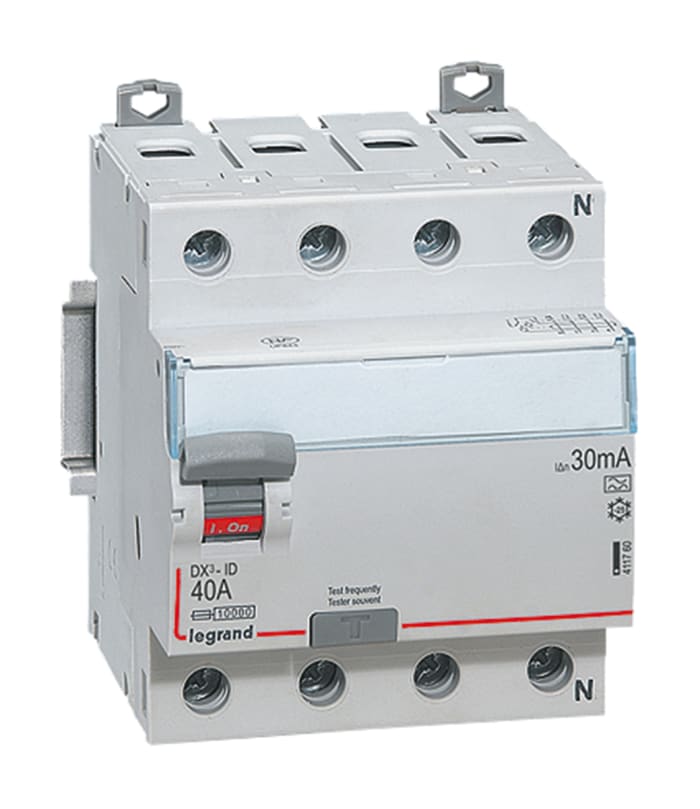 Legrand 4117 RCD, 63A, 3+N Pole, 30mA, Type AC