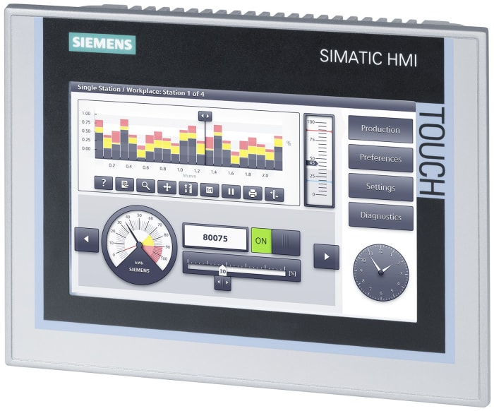 Siemens SIMATIC Series TP700 Comfort HMI Panel - 7 in, TFT Display, 800 x 480
