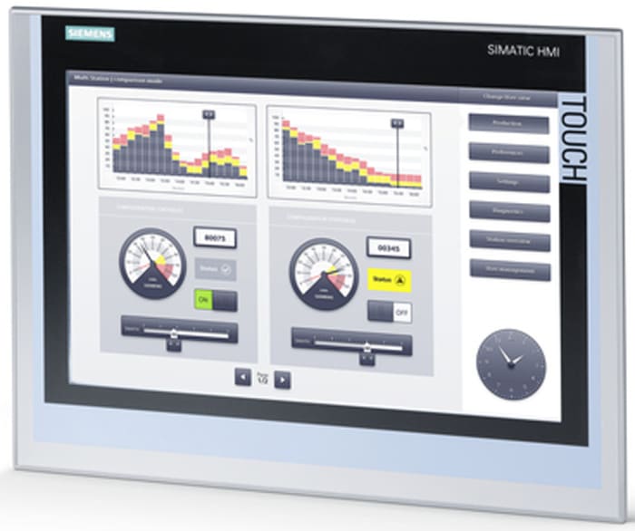 Siemens TP 1500 Series Touch Screen HMI - 15.4 in, TFT Display, 1280 x 800pixels