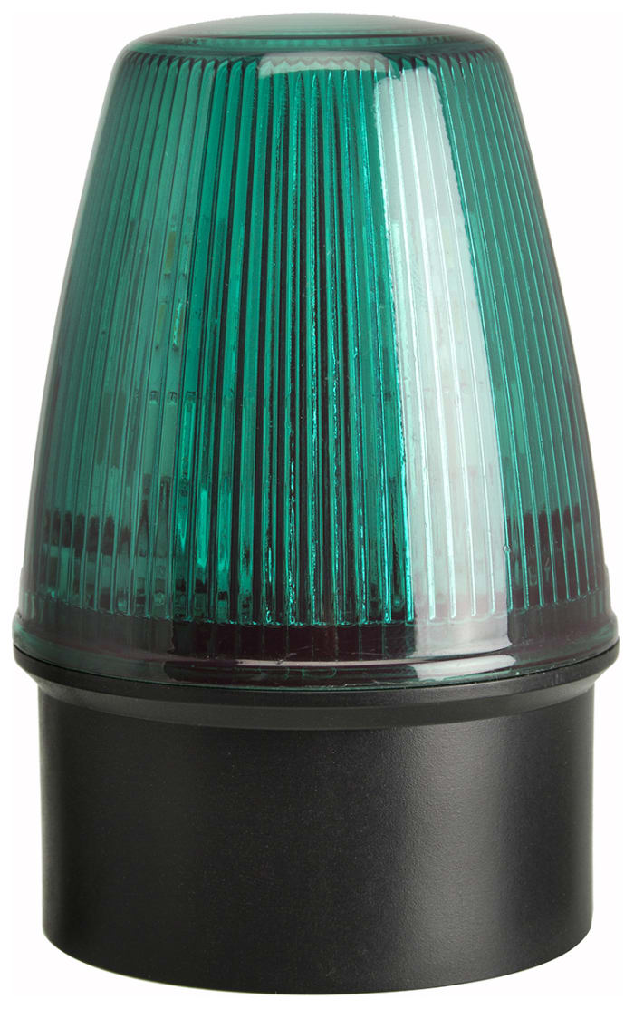 Moflash LED100 Series Green Multiple Effect Beacon, 10 → 17 V ac/dc, Surface Mount, LED Bulb, IP65