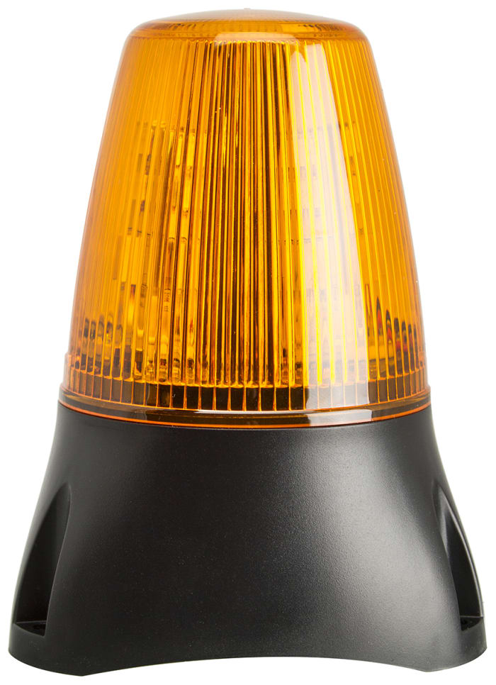 Moflash LEDA100 Series Amber Buzzer Beacon, 10 → 17 V, IP65, Surface Mount, Wall Mount, 80dB at 1 Metre