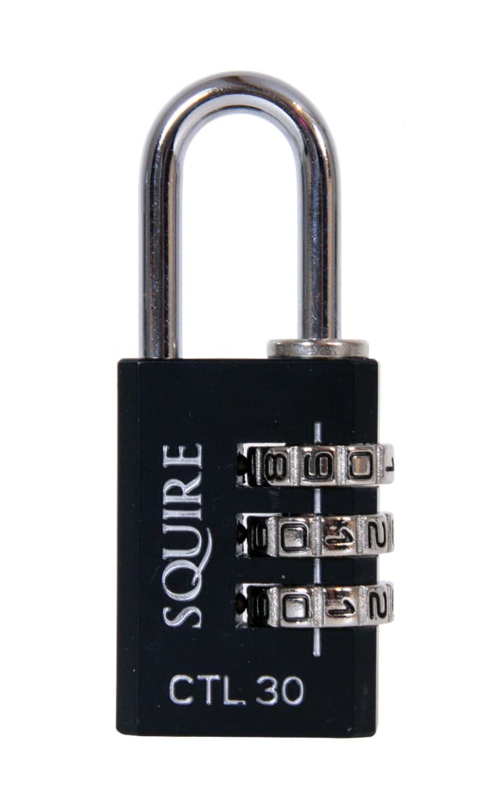 Squire Combination Weatherproof Die Cast Combination Padlock, 4.7mm Shackle, 30mm Body