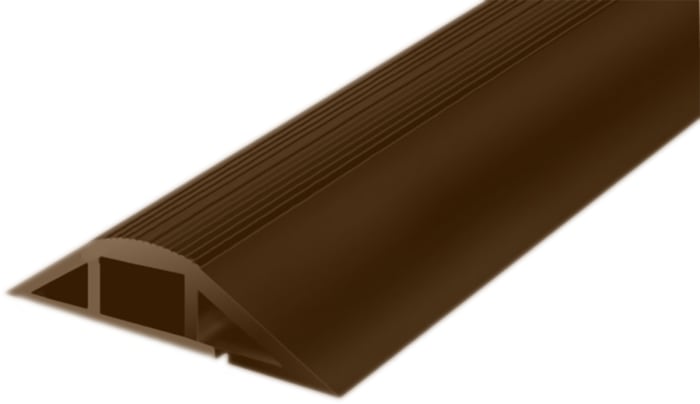 RS PRO 1.83m Brown Cable Cover in PVC, 22mm Inside dia.