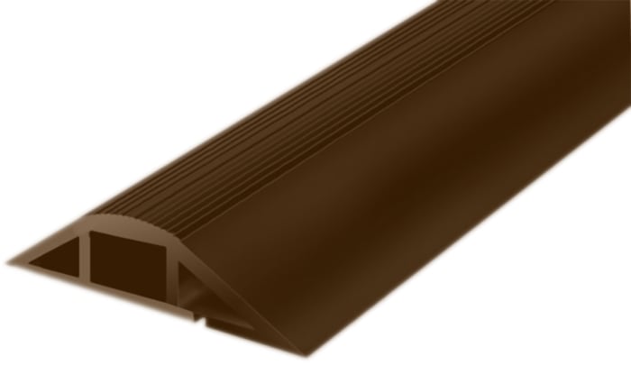 RS PRO 1m Brown Cable Cover in PVC, 7.4mm Inside dia.