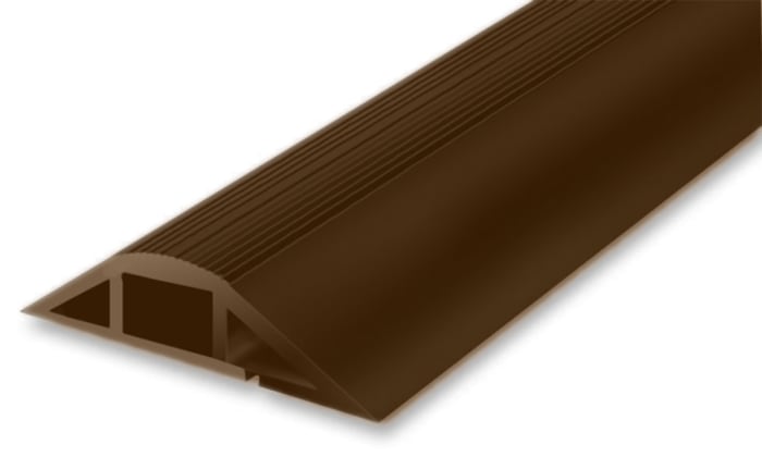 RS PRO 1m Brown Cable Cover in PVC, 22mm Inside dia.