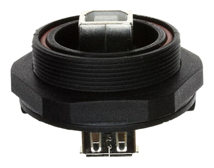 Bulgin 1 Port Straight Panel Mount Male Version 2.0 USB Connector