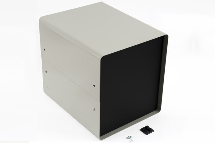 Boîtier d'instrumentation Hammond 1401 en Aluminium, Acier Gris, dim. ext. 203 x 254 x 229mm