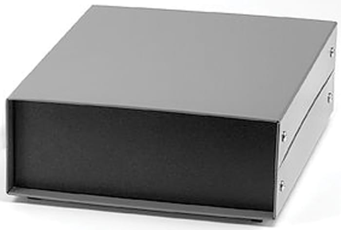 Boîtier métallique Hammond 1458 en Aluminium, Acier Noir, dim. ext. 203 x 254 x 127mm