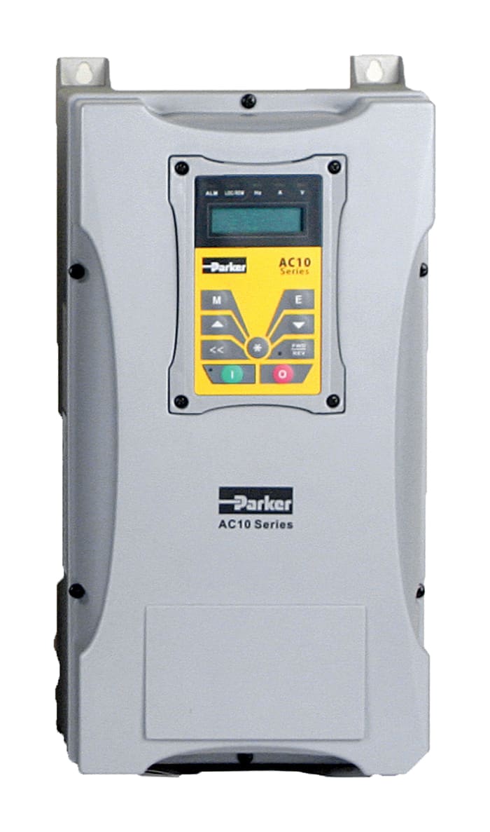 Variador de frecuencia Parker serie AC10, 2,2 kW, 400 V ac, 3 fases, 9,6 A, 0.5 → 590Hz, IP66, RS-232, RS485