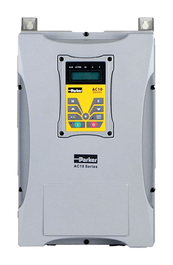 Variador de frecuencia Parker serie AC10, 5,5 kW, 400 V ac, 3 fases, 18,8 A, 0.5 → 590Hz, IP66, RS-232, RS485