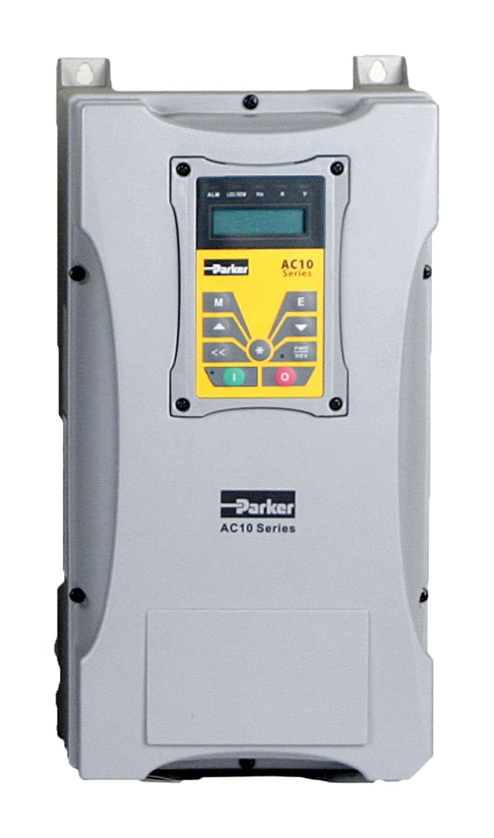 Variador de frecuencia Parker serie AC10, 3,7 kW, 400 V ac, 3 fases, 11,6 A, 0.5 → 590Hz, IP66, RS-232, RS485