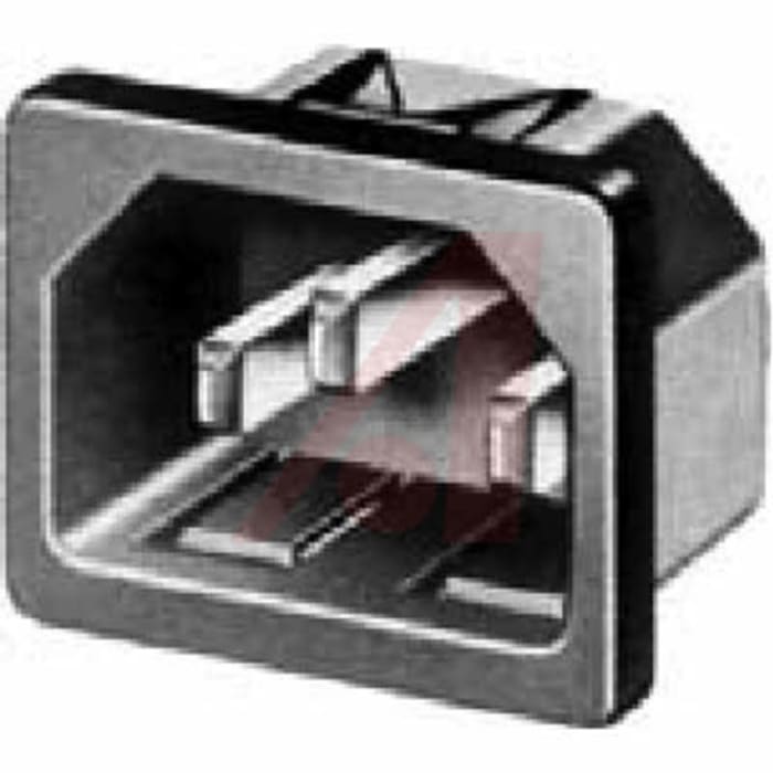 Schurter C14 Snap-In IEC Connector Male, 10A, 250 V