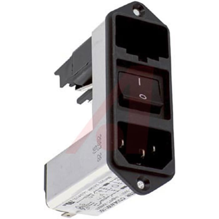 Schurter 4A, 125 V ac, 250 V ac Male Screw Filtered IEC Connector 2 Pole CD34.4101.151, Quick Connect 2 Fuse