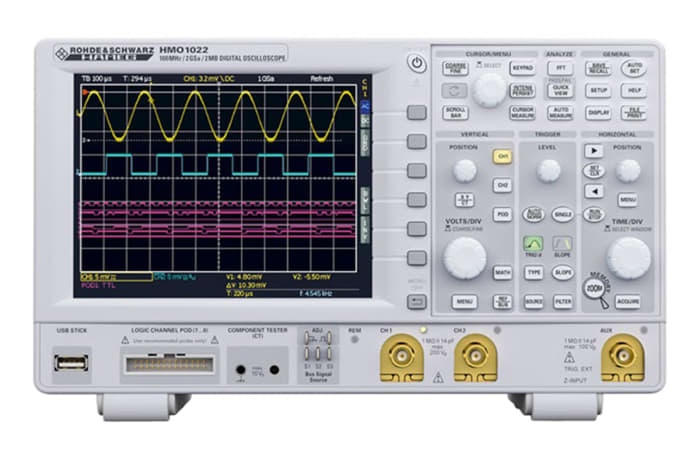 Oscilloscope numérique Rohde &amp; Schwarz HMO, 100MHz, 2 voies analogiques