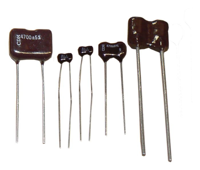 Cornell-Dubilier 27pF Mica Capacitor 500V dc ±5% Tolerance, CD15