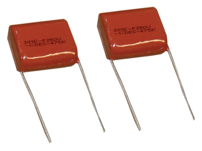 Cornell-Dubilier DME Polyester Film Capacitor, 250V dc, ±10%, 2.2μF