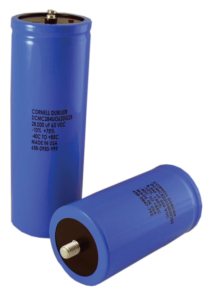 Cornell-Dubilier 10000μF Electrolytic Capacitor 200V dc, Screw Mount - DCMC103T200CC2B