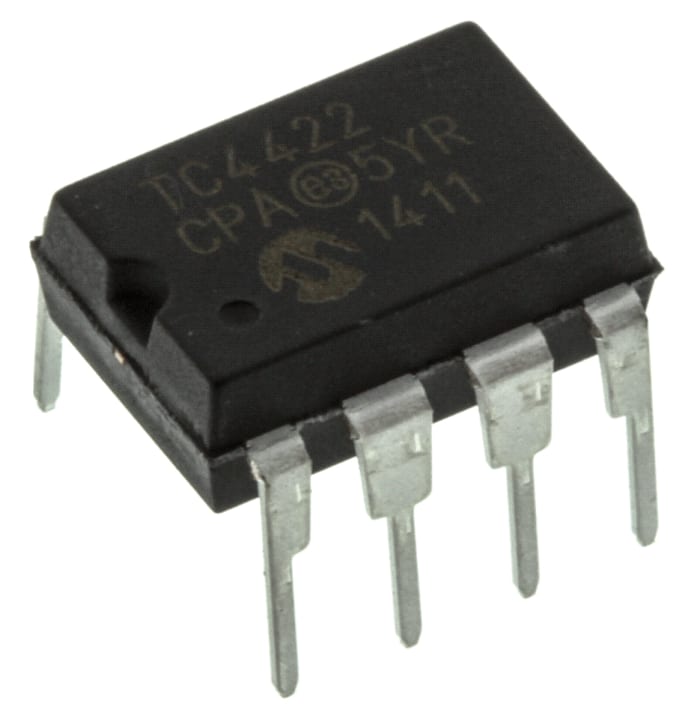 Microchip TC4422CPA MOSFET Gate Driver 1, 9 A, 18V 8-Pin, PDIP