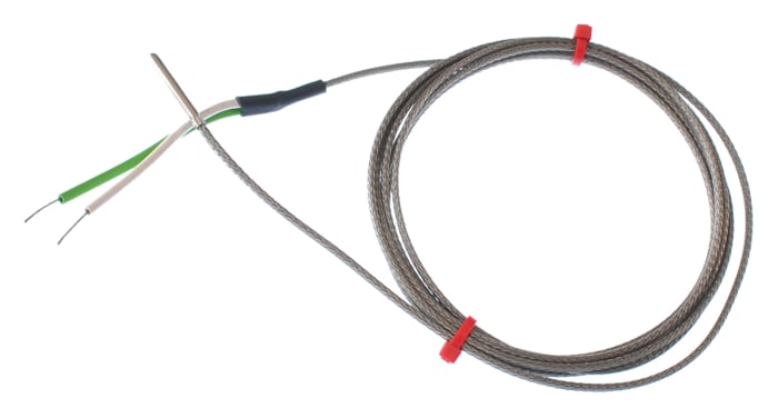 RS PRO Type J Grounded Thermocouple 25mm Length, 3.18mm Diameter → +350°C