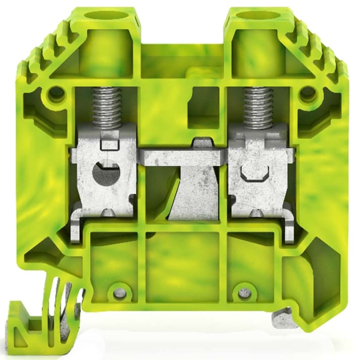 RS PRO Green, Yellow, Single-Level, Screw Termination
