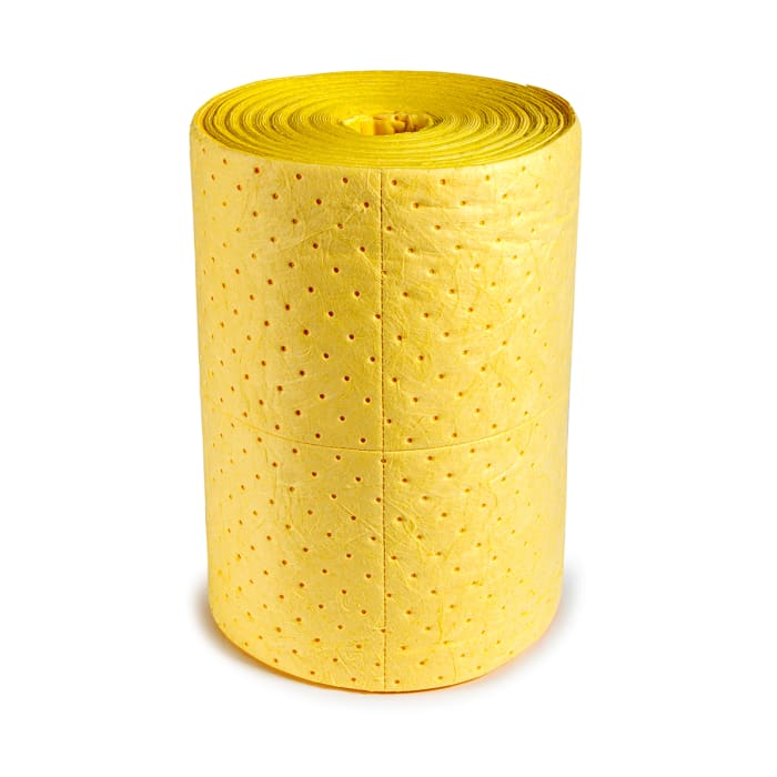 Rouleau Absorbant Produit chimique RS PRO, 1 par paquet , capacité d'absorption: 100L, RS PRO.