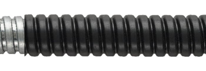 Flexicon Flexible Conduit, 40mm Nominal Diameter, Galvanised Steel, Black