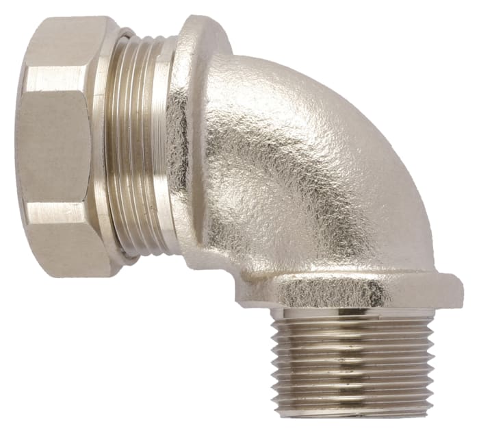 Raccord de gaine Flexicon FSU, M25, taille 25mm, en Laiton nickelé, IP65