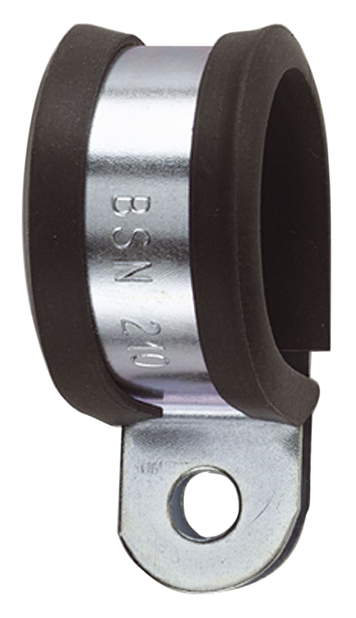 Flexicon P Clip, Cable Clip, 17mm Nominal Size, Bright Zinc Plated PVC