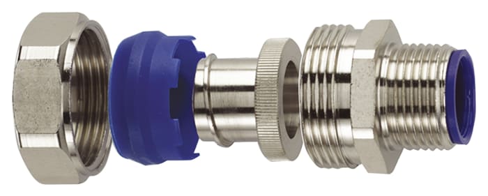 Flexicon Straight, Conduit Fitting, 32mm Nominal Size, M32, Brass IP66, IP67, IP68, IP69 rating