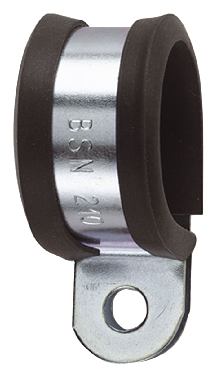 Flexicon P Clip, Cable Clip, 20mm Nominal Size, Plated Steel, PVC (Liner)