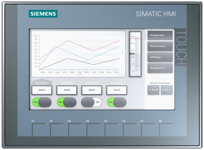 Siemens SIMATIC Series KTP700 Basic HMI Panel - 7 in, TFT Display, 800 x 480