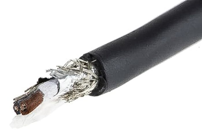 Alpha Wire Xtra-Guard 2 Performance Cable Control Cable, 2 Cores, 0.56 mm², Screened, 30m, Black PE Sheath, 20 AWG