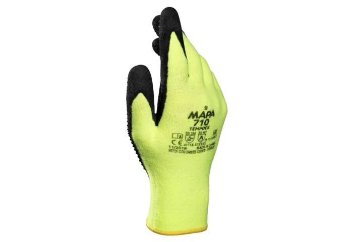 Gants de manutention Mapa TEMP-DEX 710, Taille 9, Résistant à la chaleur, 1 Paire, Jaune